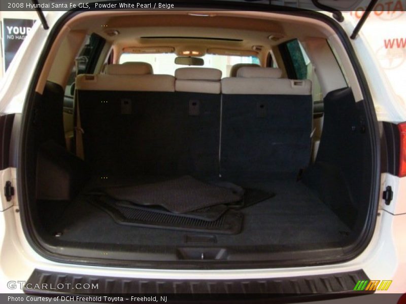 Powder White Pearl / Beige 2008 Hyundai Santa Fe GLS