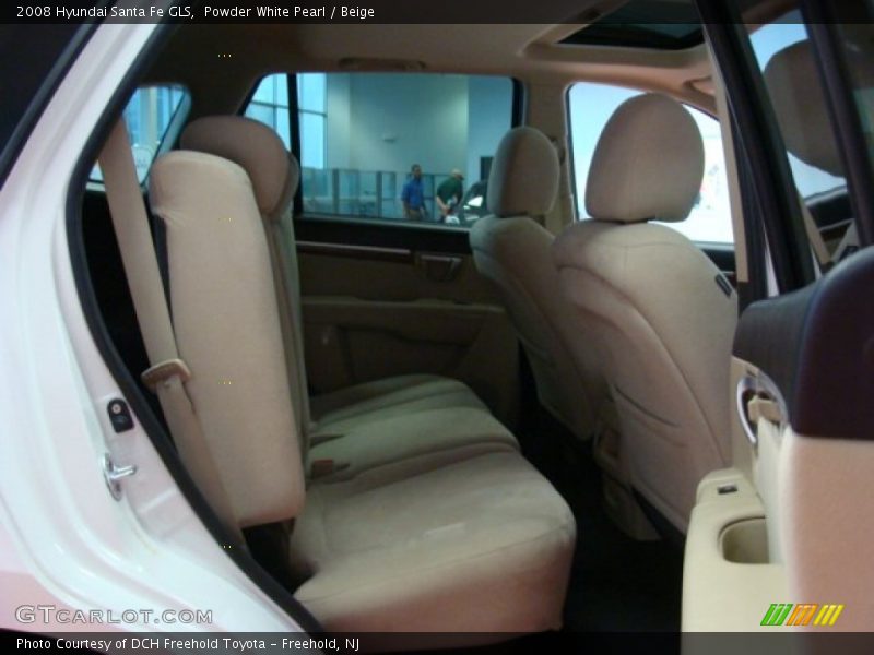 Powder White Pearl / Beige 2008 Hyundai Santa Fe GLS