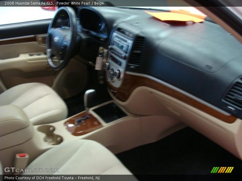 Powder White Pearl / Beige 2008 Hyundai Santa Fe GLS
