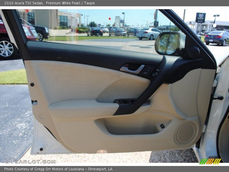 Premium White Pearl / Taupe 2010 Acura TSX Sedan
