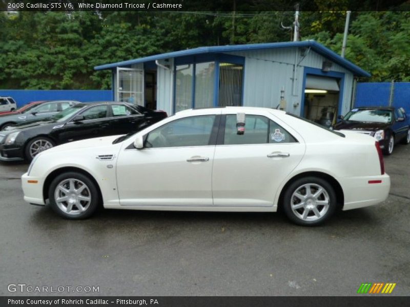 White Diamond Tricoat / Cashmere 2008 Cadillac STS V6