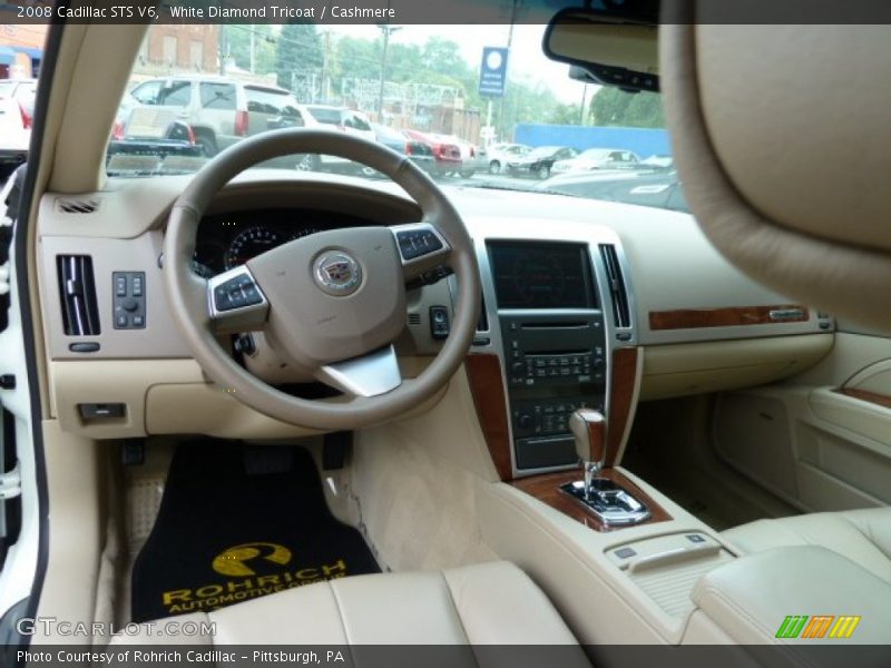 White Diamond Tricoat / Cashmere 2008 Cadillac STS V6