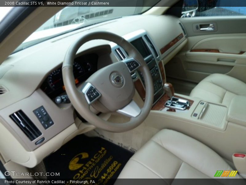 White Diamond Tricoat / Cashmere 2008 Cadillac STS V6