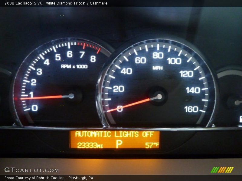 White Diamond Tricoat / Cashmere 2008 Cadillac STS V6