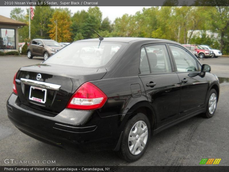 Super Black / Charcoal 2010 Nissan Versa 1.8 S Sedan
