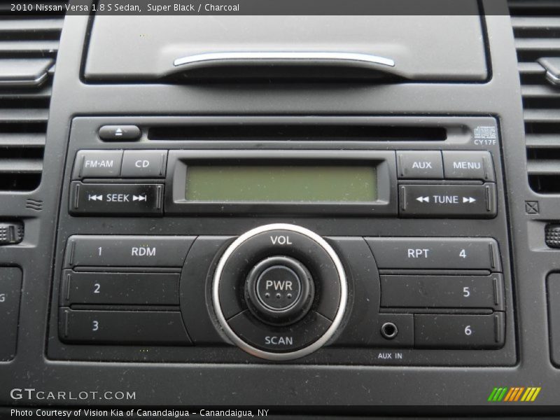 Super Black / Charcoal 2010 Nissan Versa 1.8 S Sedan
