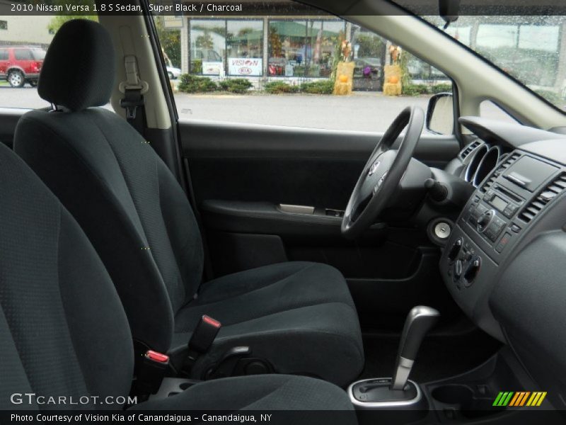 Super Black / Charcoal 2010 Nissan Versa 1.8 S Sedan