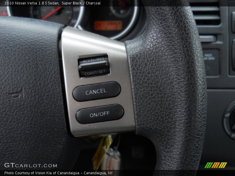 Super Black / Charcoal 2010 Nissan Versa 1.8 S Sedan