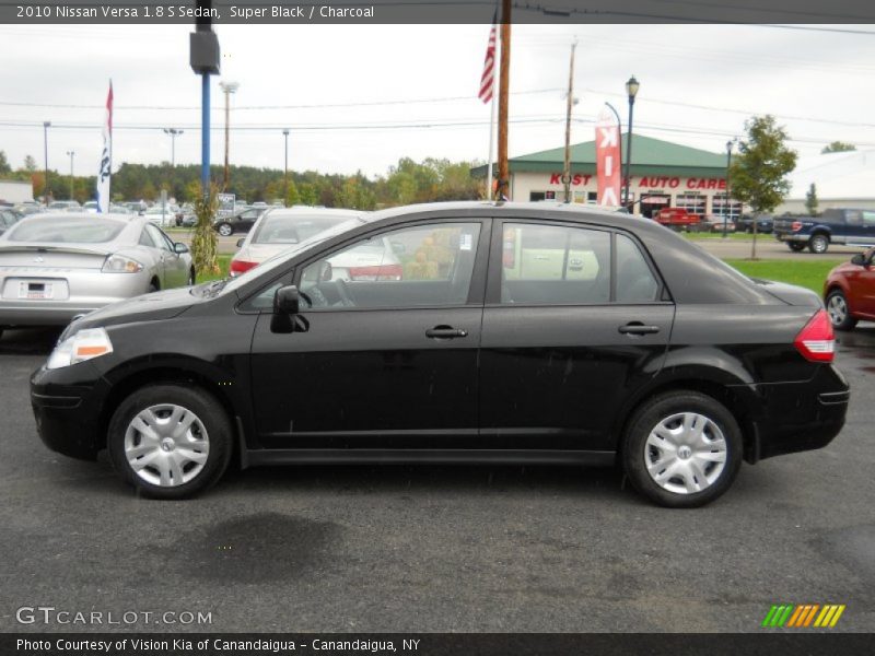 Super Black / Charcoal 2010 Nissan Versa 1.8 S Sedan