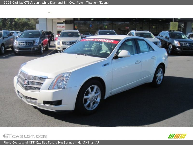 White Diamond Tri-Coat / Light Titanium/Ebony 2008 Cadillac CTS Sedan