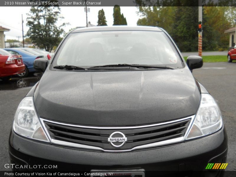 Super Black / Charcoal 2010 Nissan Versa 1.8 S Sedan