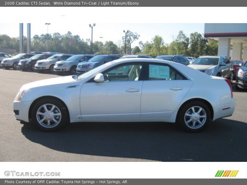 White Diamond Tri-Coat / Light Titanium/Ebony 2008 Cadillac CTS Sedan
