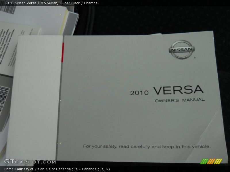 Super Black / Charcoal 2010 Nissan Versa 1.8 S Sedan
