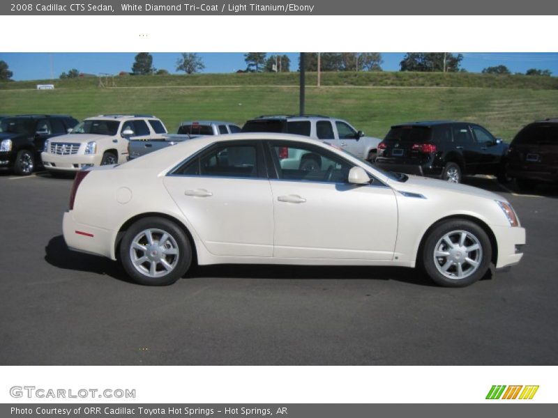 White Diamond Tri-Coat / Light Titanium/Ebony 2008 Cadillac CTS Sedan
