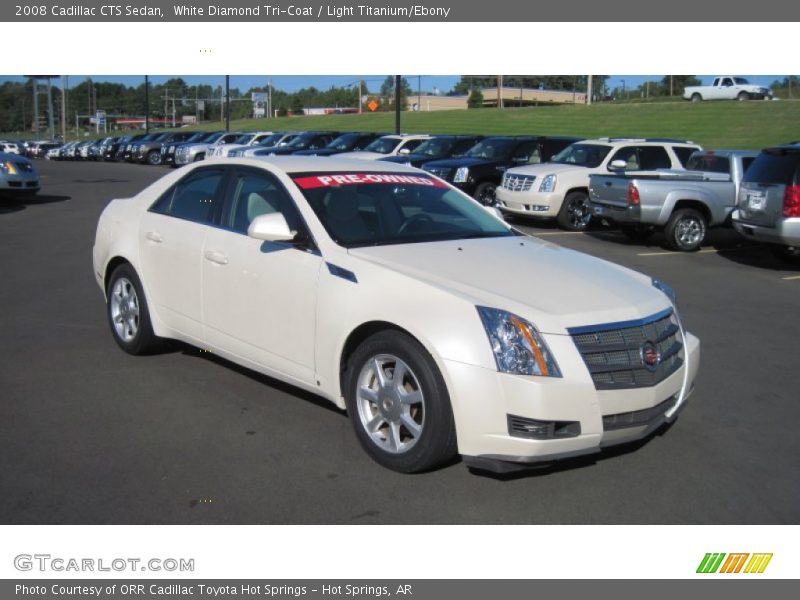 White Diamond Tri-Coat / Light Titanium/Ebony 2008 Cadillac CTS Sedan