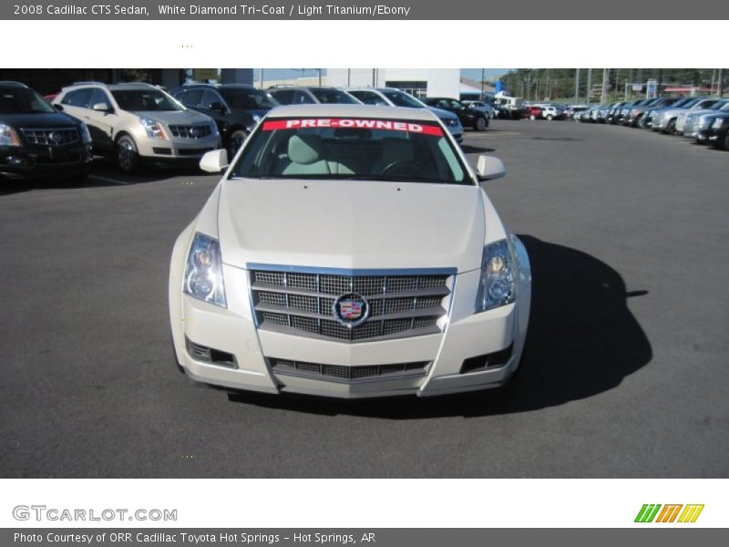 White Diamond Tri-Coat / Light Titanium/Ebony 2008 Cadillac CTS Sedan