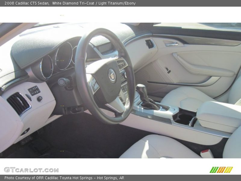 White Diamond Tri-Coat / Light Titanium/Ebony 2008 Cadillac CTS Sedan