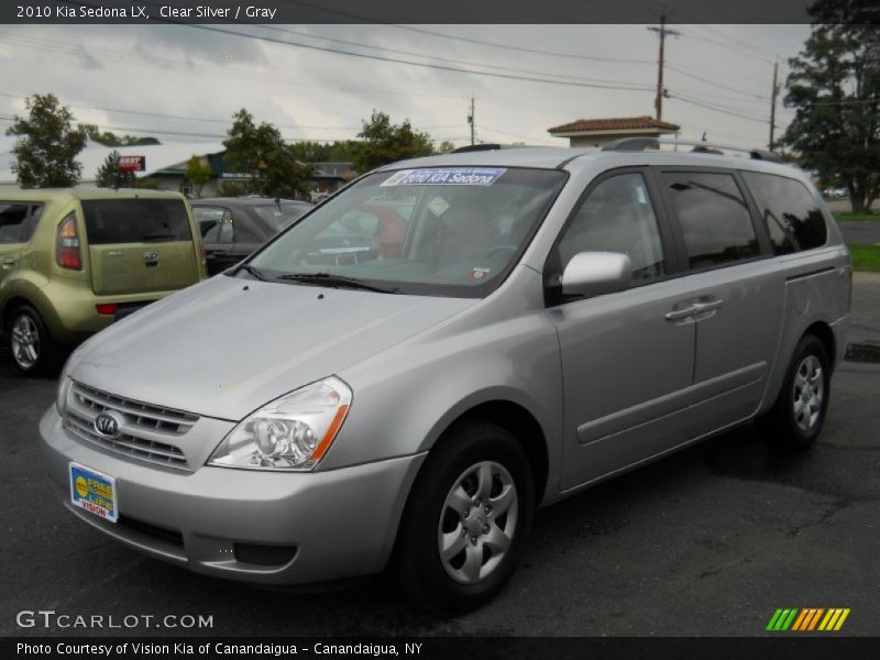 Clear Silver / Gray 2010 Kia Sedona LX
