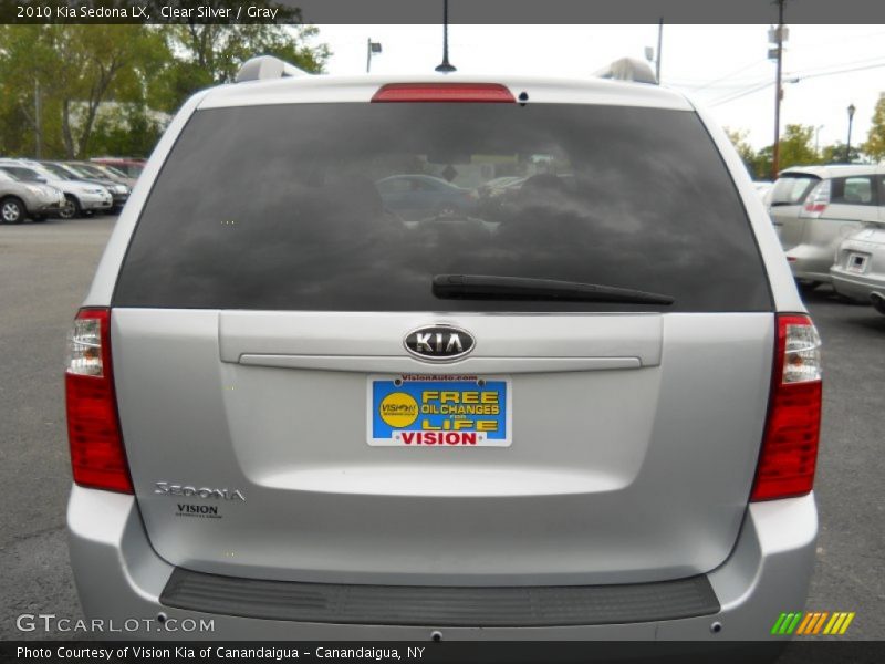 Clear Silver / Gray 2010 Kia Sedona LX