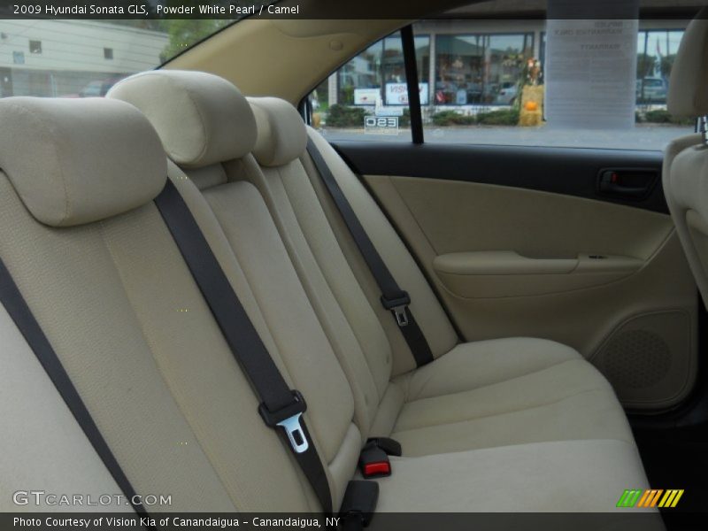 Powder White Pearl / Camel 2009 Hyundai Sonata GLS
