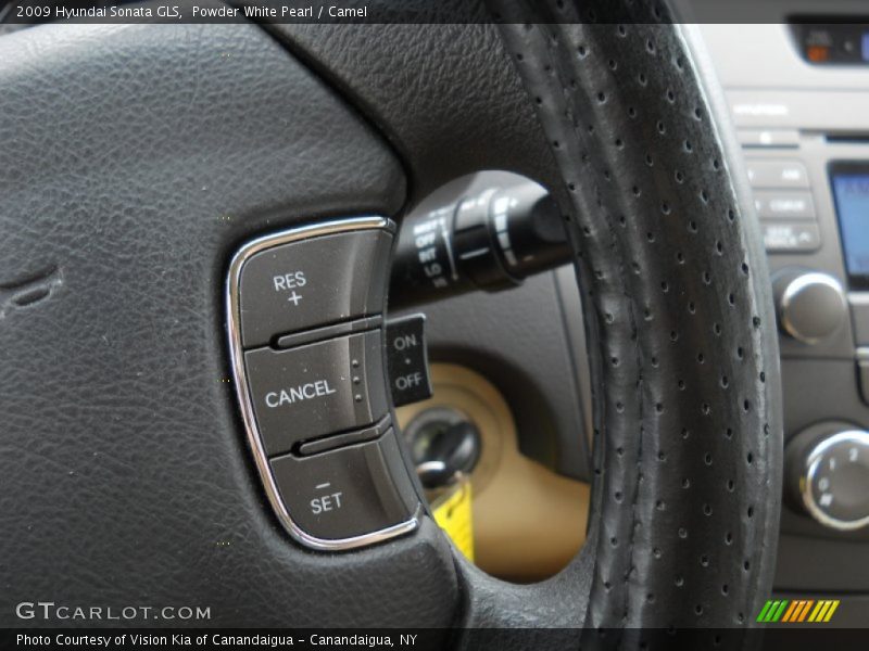 Powder White Pearl / Camel 2009 Hyundai Sonata GLS