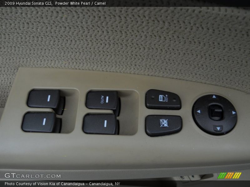 Powder White Pearl / Camel 2009 Hyundai Sonata GLS