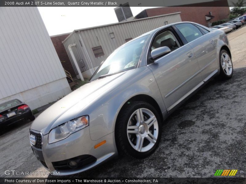 Quartz Grey Metallic / Black 2008 Audi A4 2.0T S-Line Sedan