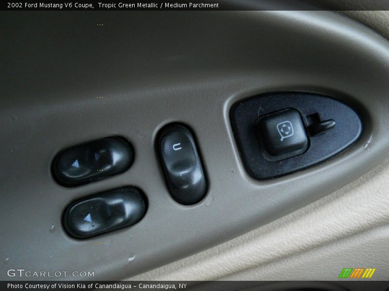 Tropic Green Metallic / Medium Parchment 2002 Ford Mustang V6 Coupe
