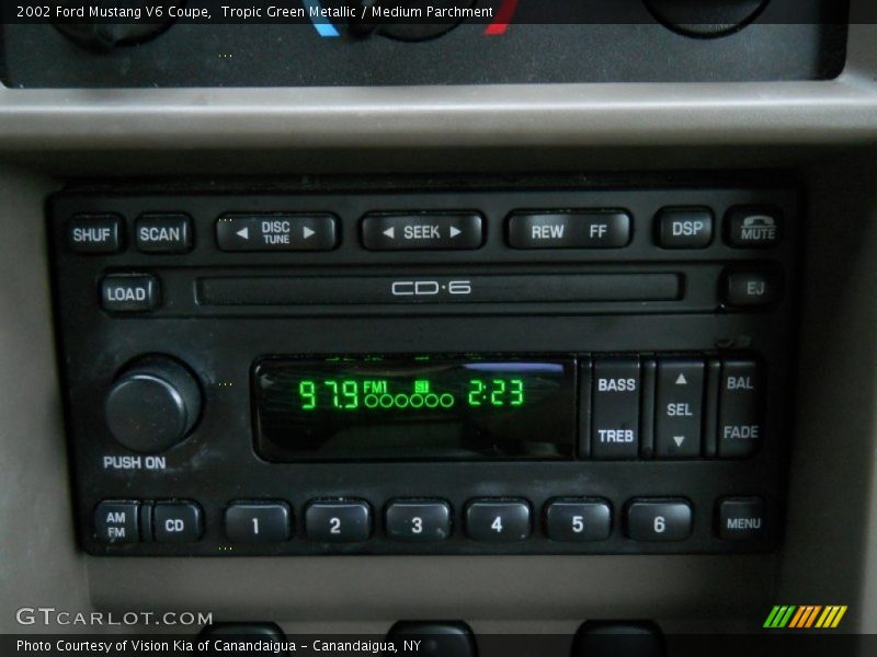 Tropic Green Metallic / Medium Parchment 2002 Ford Mustang V6 Coupe