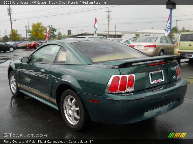 Tropic Green Metallic / Medium Parchment 2002 Ford Mustang V6 Coupe