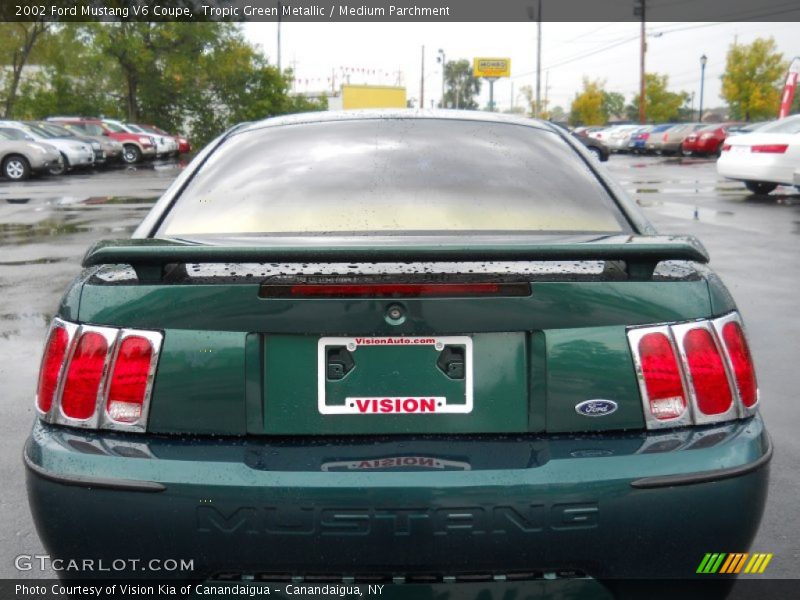 Tropic Green Metallic / Medium Parchment 2002 Ford Mustang V6 Coupe
