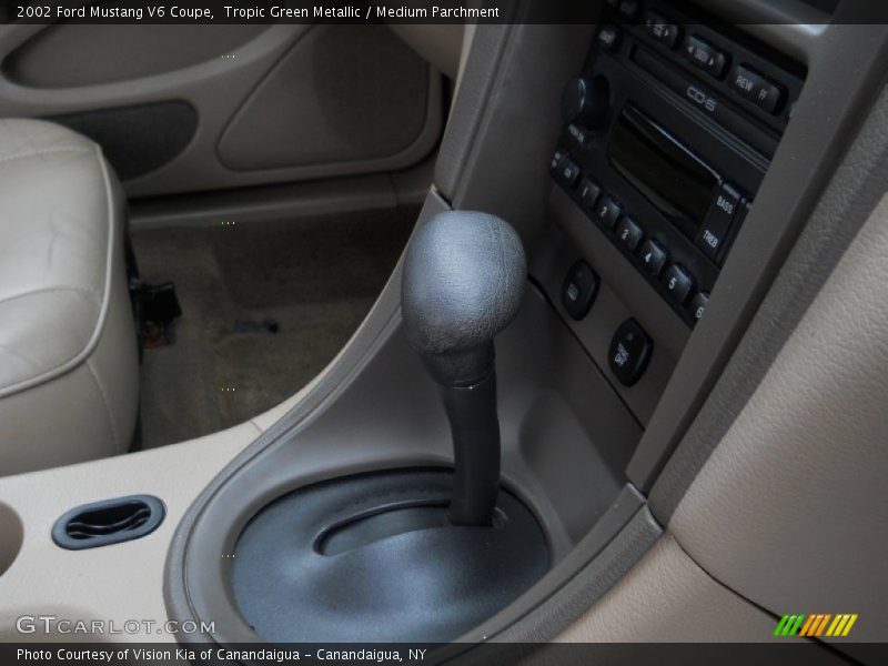 Tropic Green Metallic / Medium Parchment 2002 Ford Mustang V6 Coupe