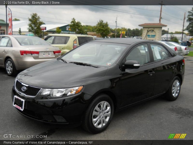 Ebony Black / Stone 2010 Kia Forte EX