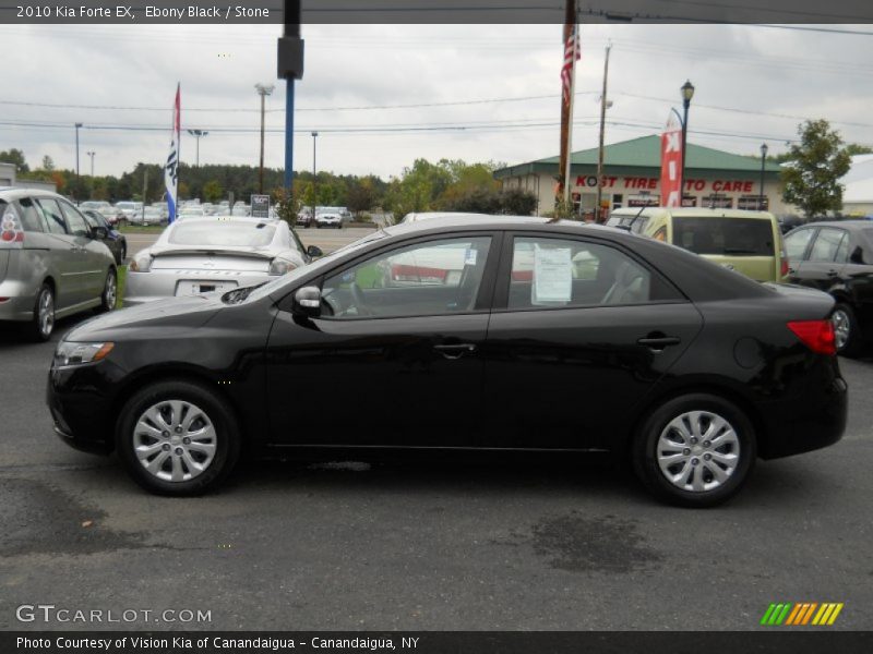 Ebony Black / Stone 2010 Kia Forte EX