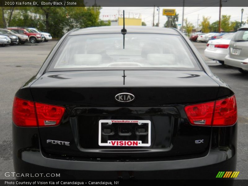 Ebony Black / Stone 2010 Kia Forte EX