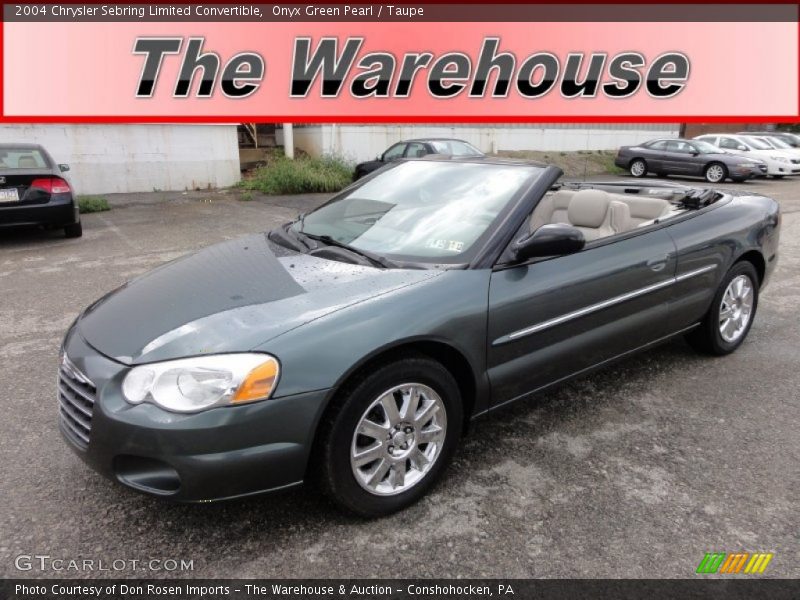 Onyx Green Pearl / Taupe 2004 Chrysler Sebring Limited Convertible