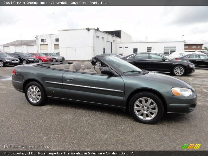 Onyx Green Pearl / Taupe 2004 Chrysler Sebring Limited Convertible