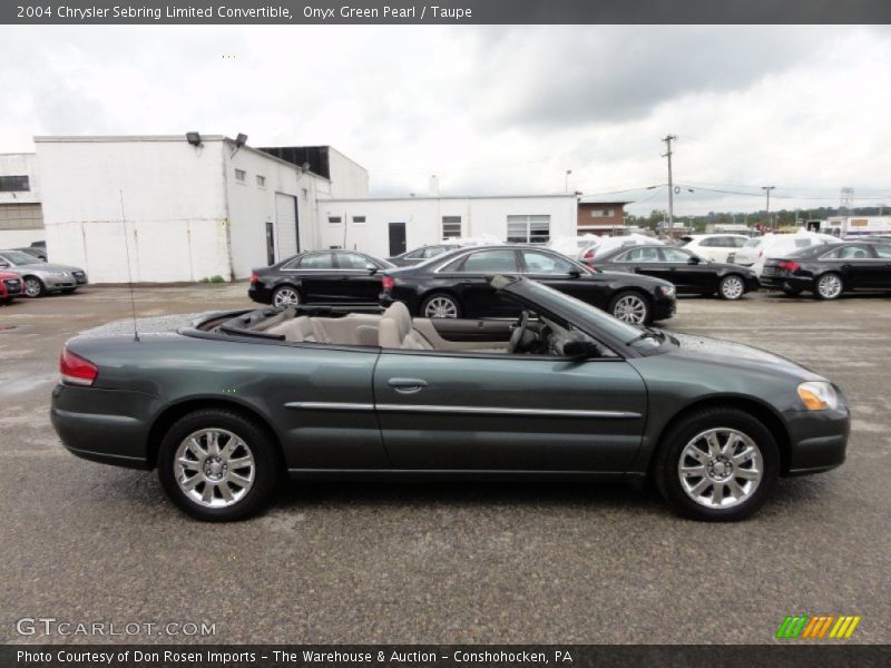 Onyx Green Pearl / Taupe 2004 Chrysler Sebring Limited Convertible