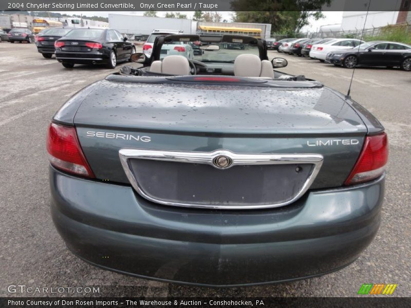 Onyx Green Pearl / Taupe 2004 Chrysler Sebring Limited Convertible