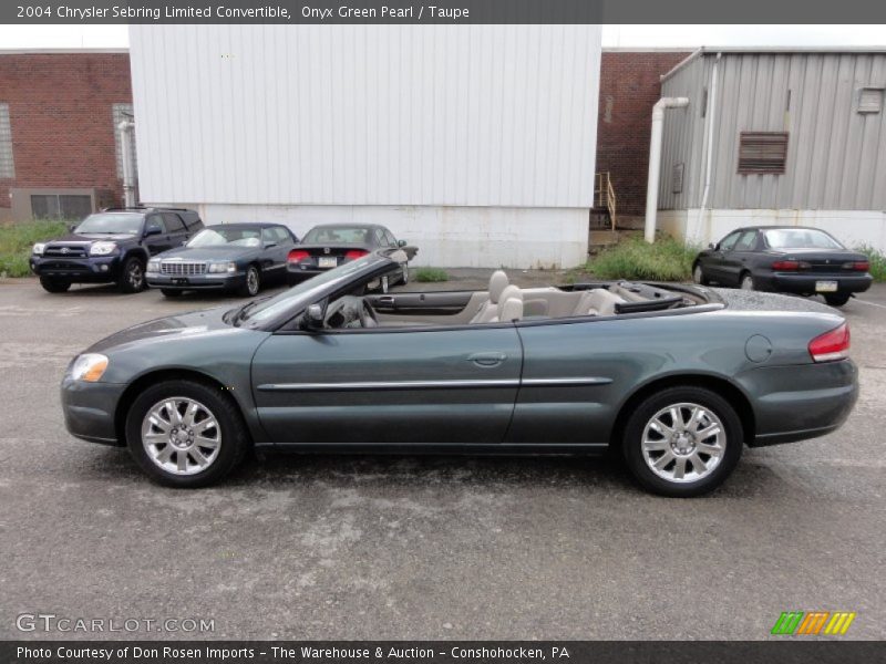 Onyx Green Pearl / Taupe 2004 Chrysler Sebring Limited Convertible