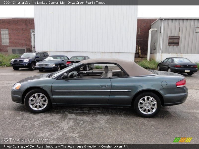 Onyx Green Pearl / Taupe 2004 Chrysler Sebring Limited Convertible