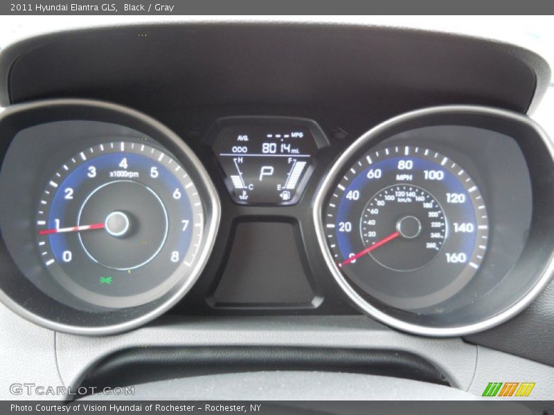 Black / Gray 2011 Hyundai Elantra GLS
