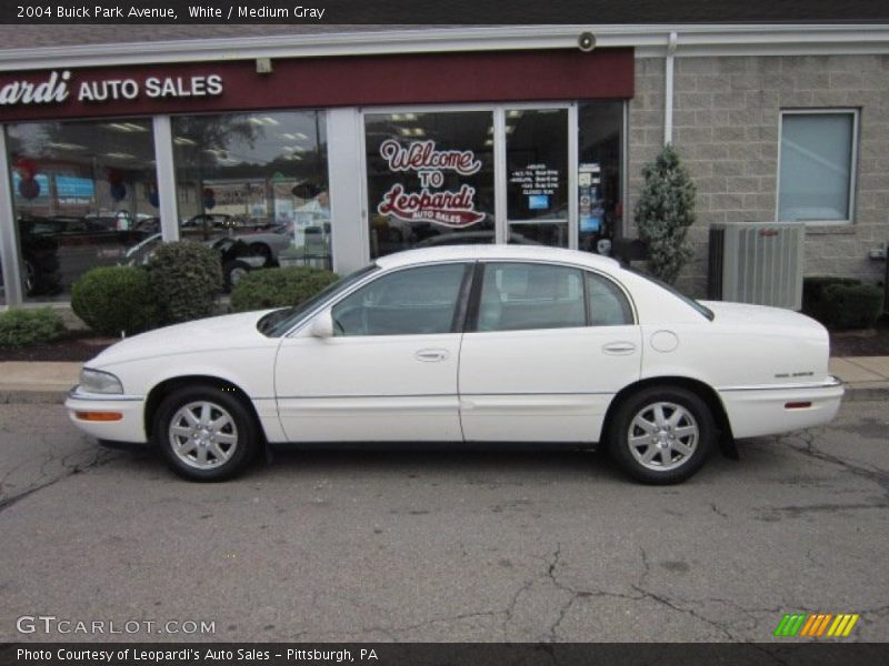 White / Medium Gray 2004 Buick Park Avenue