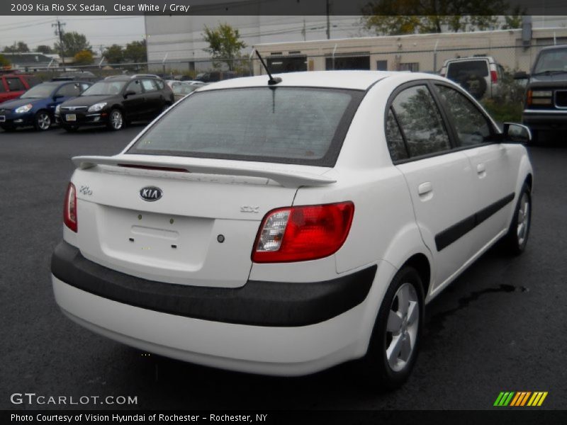 Clear White / Gray 2009 Kia Rio SX Sedan