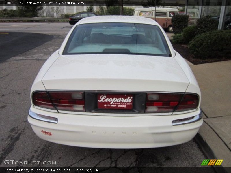 White / Medium Gray 2004 Buick Park Avenue