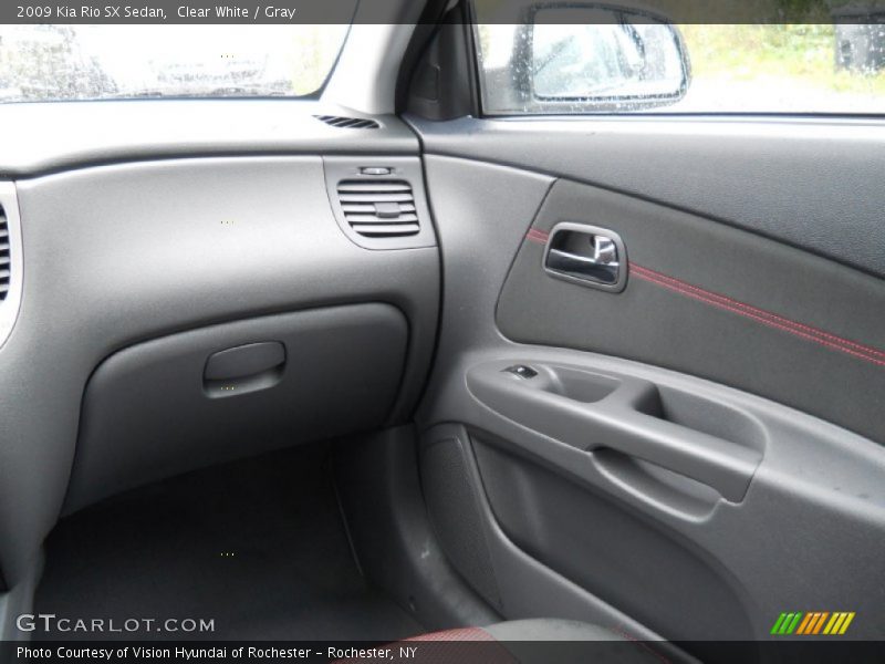 Clear White / Gray 2009 Kia Rio SX Sedan