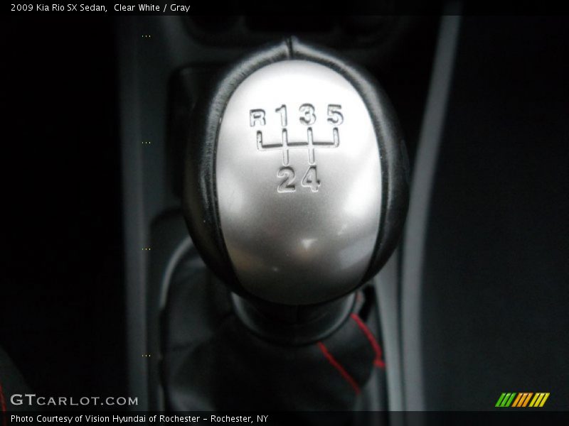 Clear White / Gray 2009 Kia Rio SX Sedan