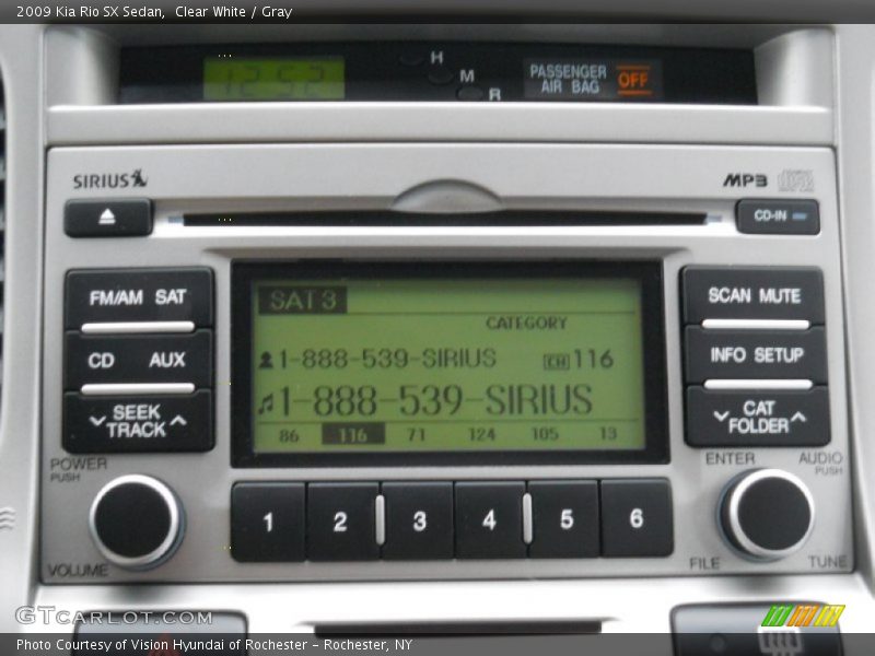 Clear White / Gray 2009 Kia Rio SX Sedan