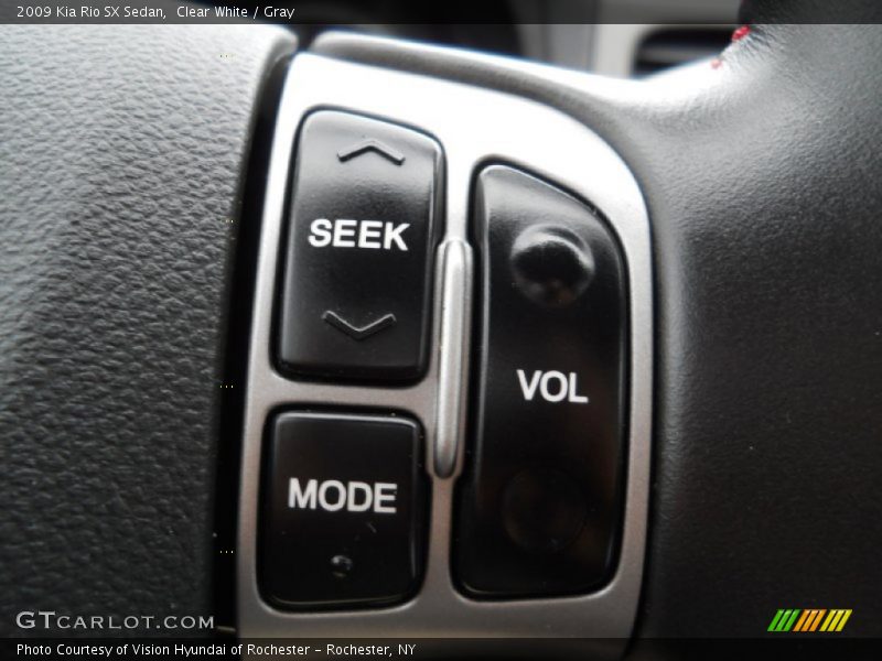 Clear White / Gray 2009 Kia Rio SX Sedan