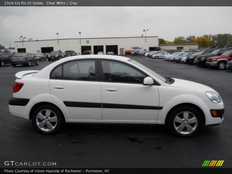 Clear White / Gray 2009 Kia Rio SX Sedan